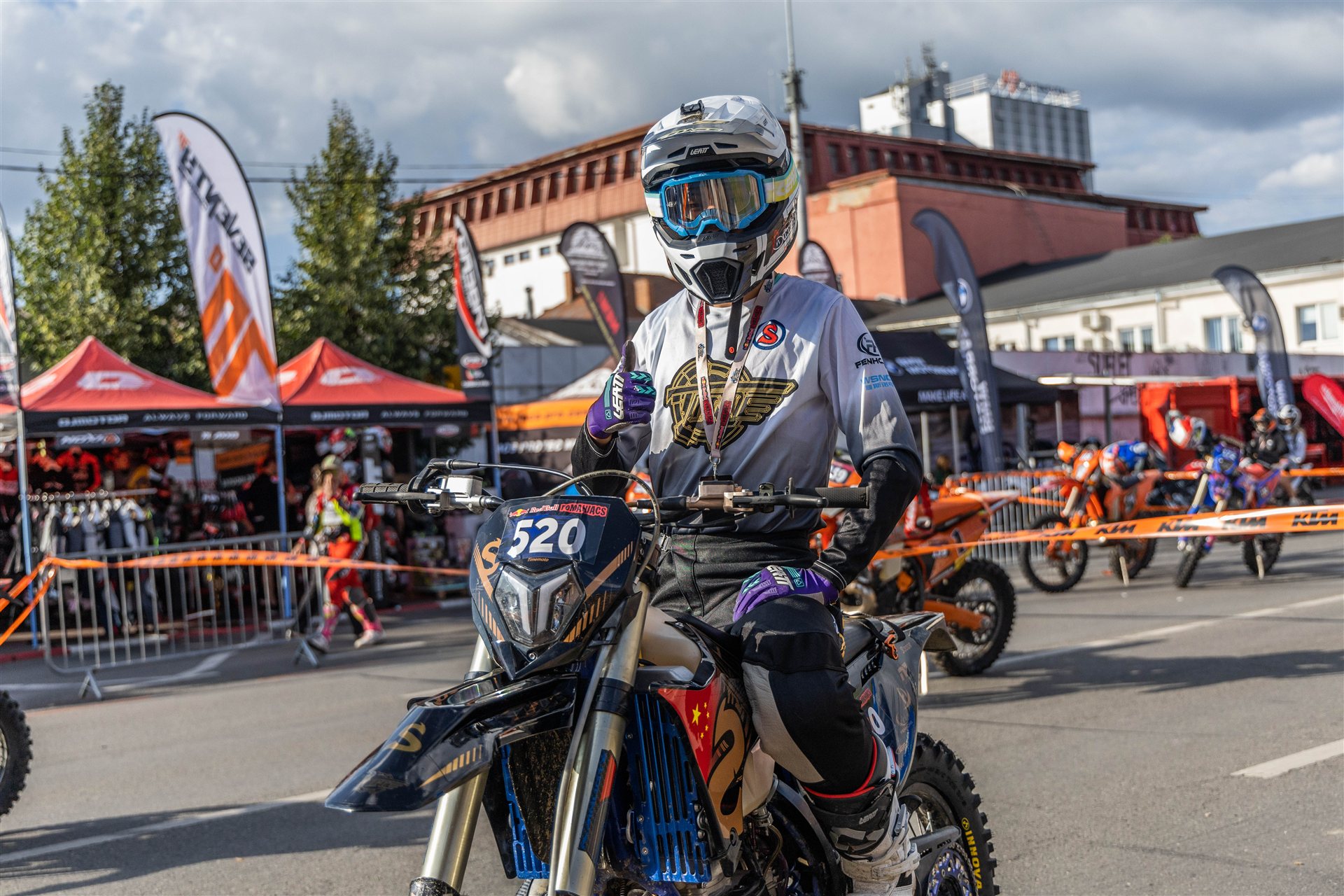 Yang Songyi with the TAIMU S300R number 520 at the 2026 Red Bull Romaniacs